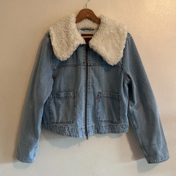 Levi’s Retro Sherpa Jean Jacket - Size XL - Picture 6 of 15